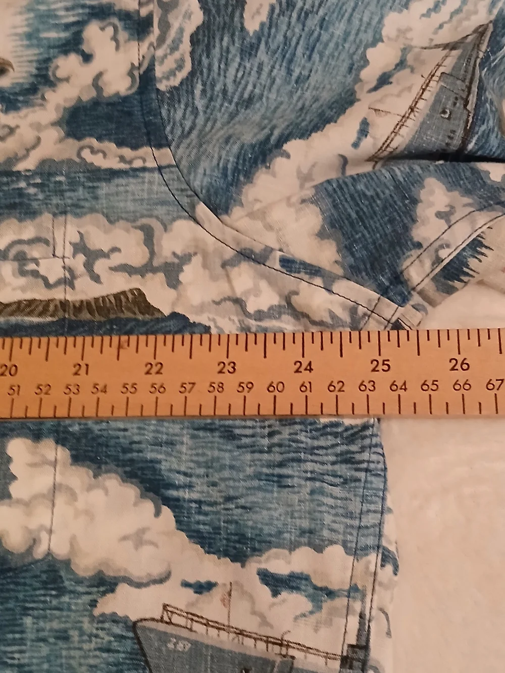 reyn spooner Blue & White Commemorative Hawaiian Pop-over Shirt Mens Sz L